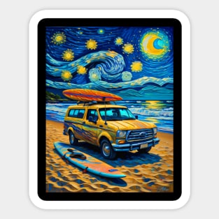 Bronco on starry night Sticker